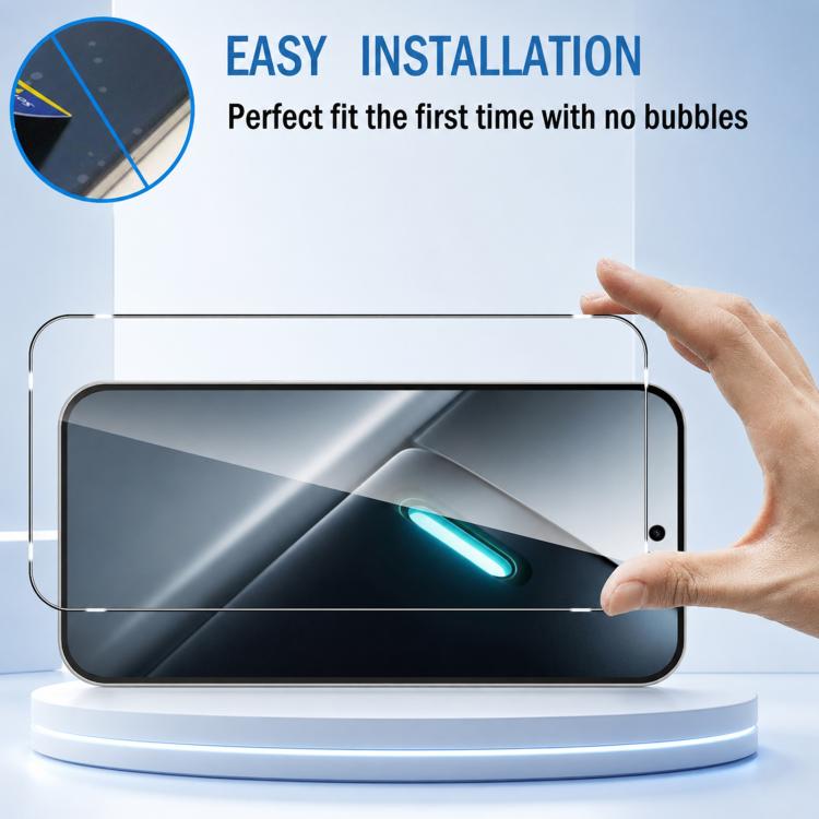 XDcase 2 PCS/Pack Silk-Printed HD Tempered Glass Film Support Fingerprint Unlock