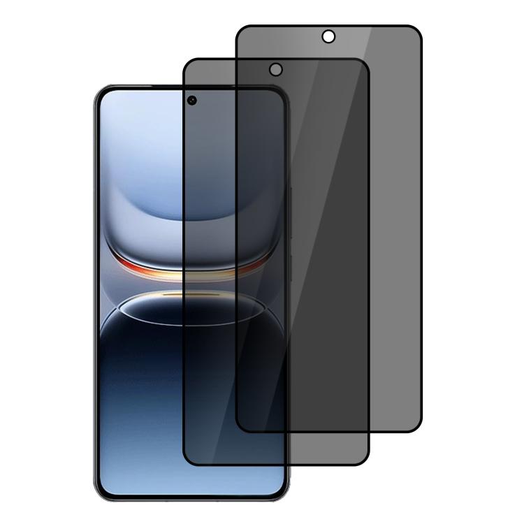 XDcase 2 PCS/Pack Silk-Printed Anti-Spy Tempered Glass Screen Protector Support Fingerprint Unlock