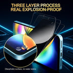 XDcase 2 PCS/Pack Silk-Printed Anti-Spy Tempered Glass Screen Protector Support Fingerprint Unlock
