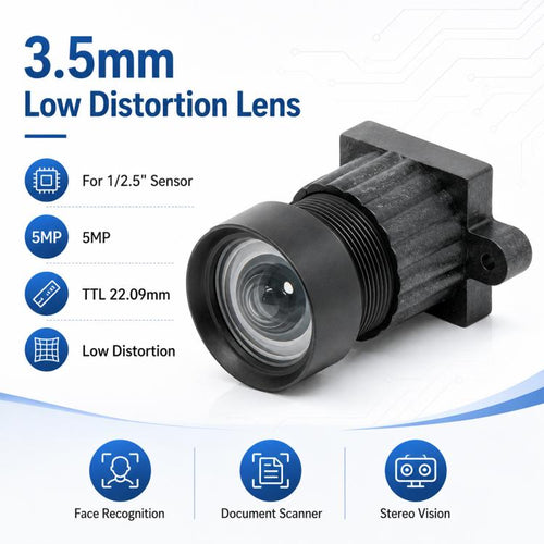 1/2.5 Inch 5MP High Definition Low Distortion AI Recognition Industrial Camera Lens