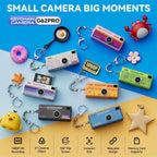 G62 Pro 0.97 inch Flip Screen 1080P HD Pixel Keychain Retro Mini Thumb Camera — Silver