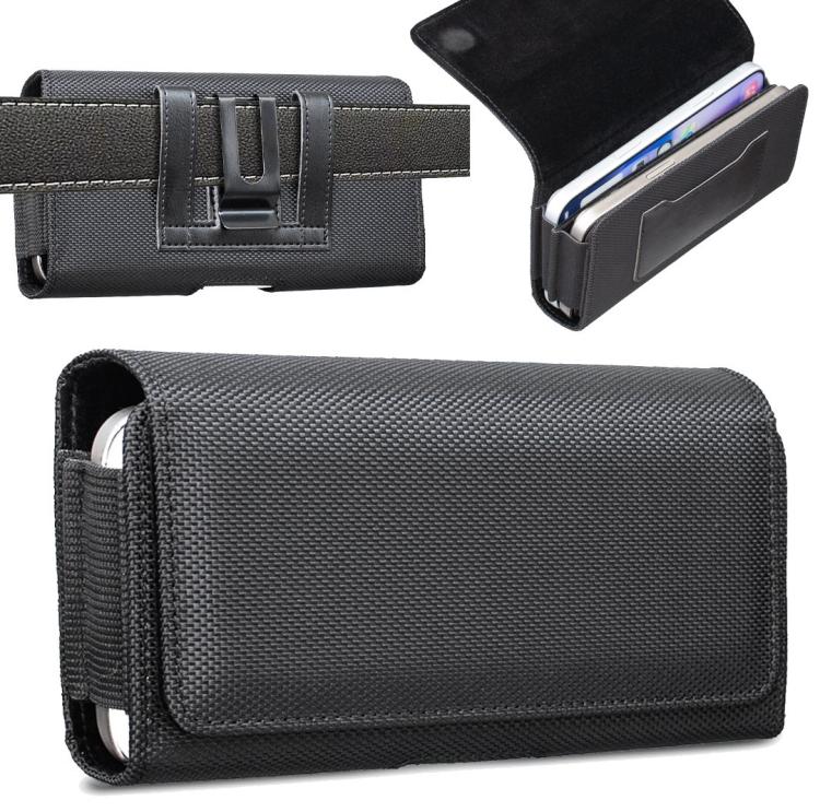 BFB22 Oxford Fabric Double-Layer Horizontal Phone Waist Bag