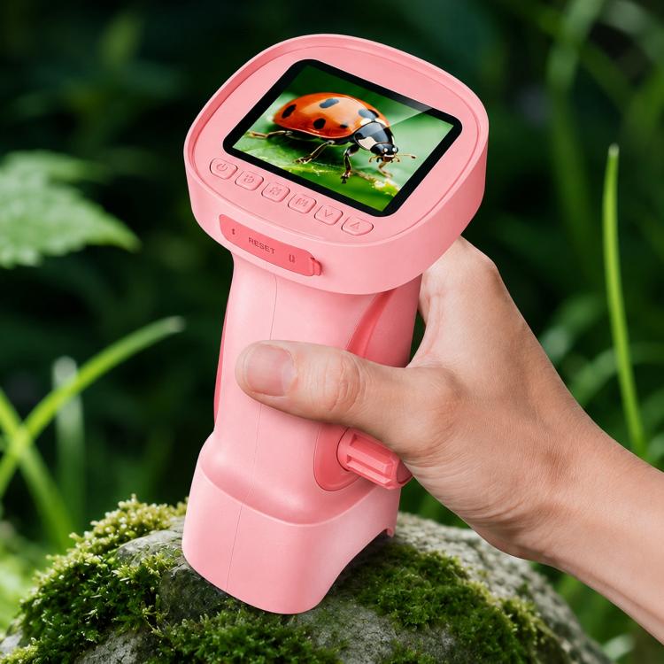 Portable 1000X Kids Digital Microscope with 2.4-Inch IPS Display — Blue