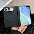 Folding Shaft Magnetic Litchi Texture Leather Phone Case