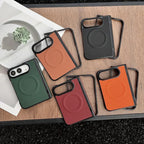 Folding Shaft Magnetic Litchi Texture Leather Phone Case
