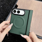 Folding Shaft Magnetic Litchi Texture Leather Phone Case