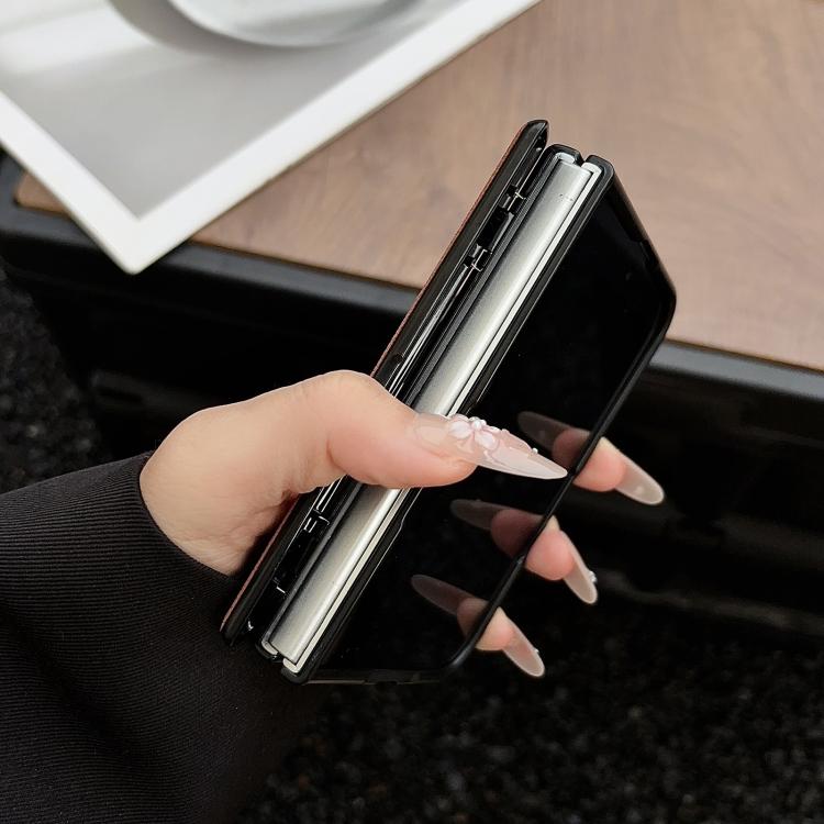 Folding Shaft Magnetic Litchi Texture Leather Phone Case
