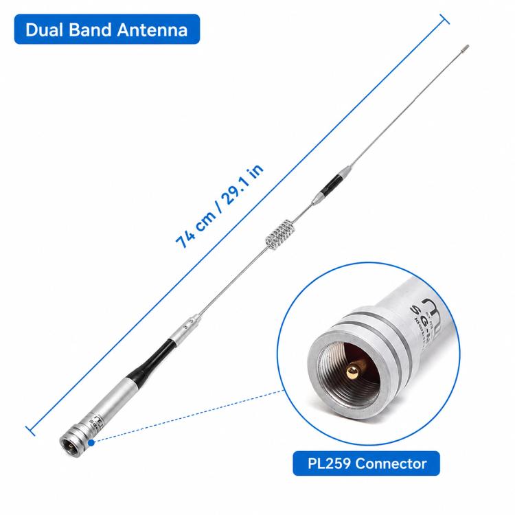 UV Dual-Band Walkie Talkie Mobile Radio High-Gain Antenna