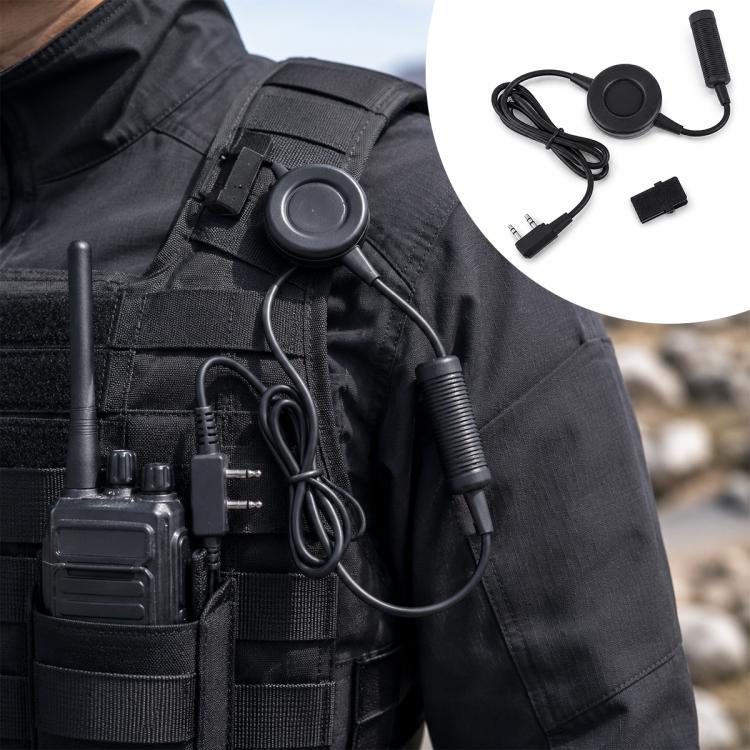 Large Round PTT J-Standard Walkie-talkie Headset Push-to-Talk Switch, K-type TCI