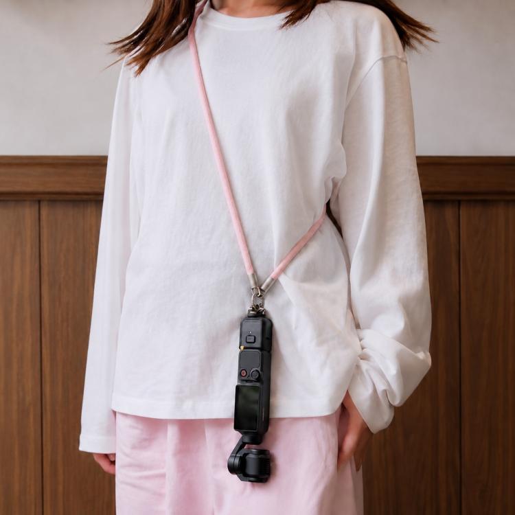 Xasurg Camera Lanyard Adjustable Crossbody Strap For DJI Osmo Pocket 4 / 3 — Metal Buckle Cord + Wrist Strap