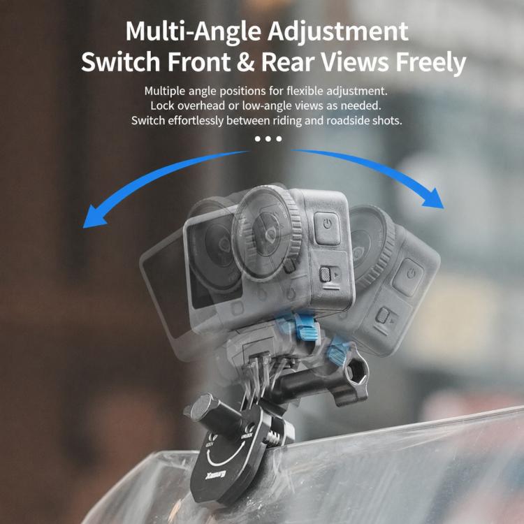 Xasurg Universal Action Camera Motorcycle Windshield Clamp Mount — view 5