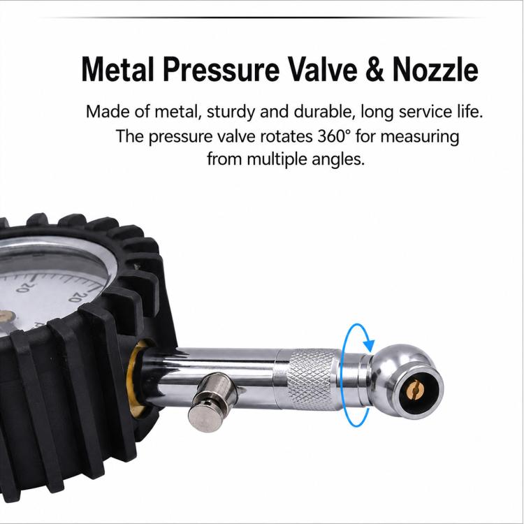 Car High Precision Metal Tire Pressure Gauge