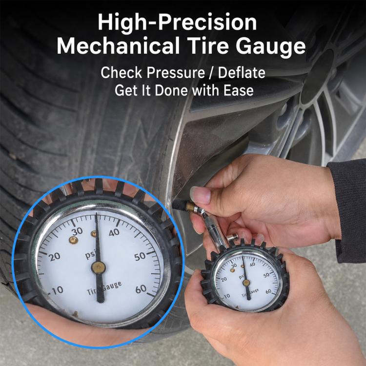 Car High Precision Metal Tire Pressure Gauge