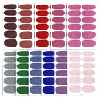 12 PCS/Sheet Waterproof Solid-Color Glitter Nail Stickers — view 14