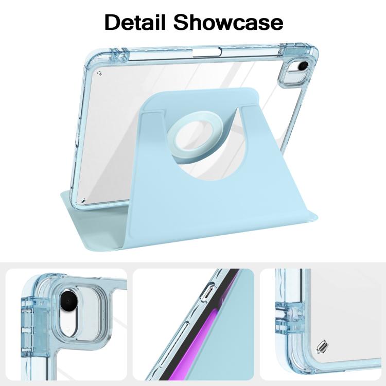 Magnetic Detachable Dual-Clasp Acrylic Rotation Tablet Case