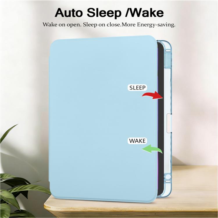 Magnetic Detachable Dual-Clasp Acrylic Rotation Tablet Case