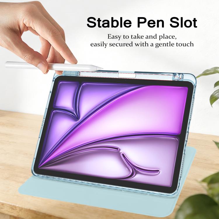 Magnetic Detachable Dual-Clasp Acrylic Rotation Tablet Case