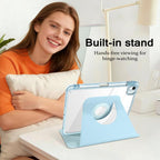 Magnetic Detachable Dual-Clasp Acrylic Rotation Tablet Case