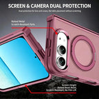 Armor-style Hinge Protection Magnetic Ring Holder Phone Case