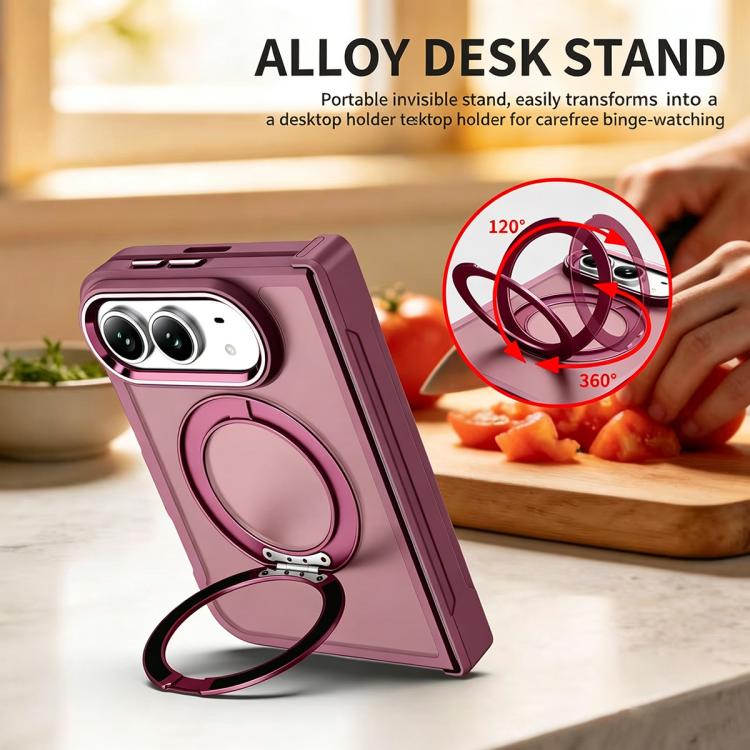 Armor-style Hinge Protection Magnetic Ring Holder Phone Case