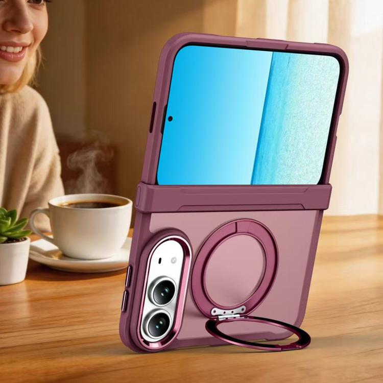 Armor-style Hinge Protection Magnetic Ring Holder Phone Case