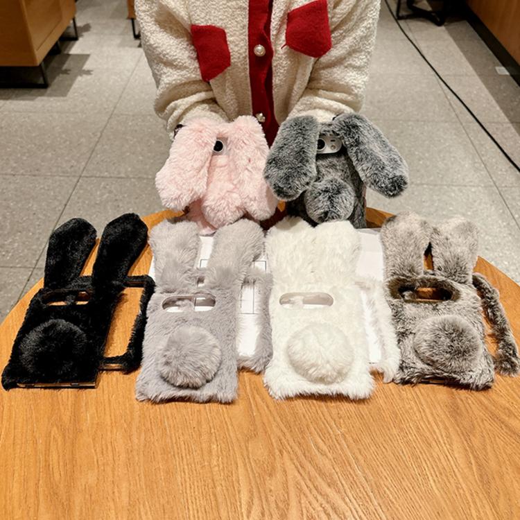 Foldable Plush Rabbit TPU Phone Case