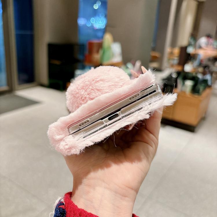 Foldable Plush Rabbit TPU Phone Case