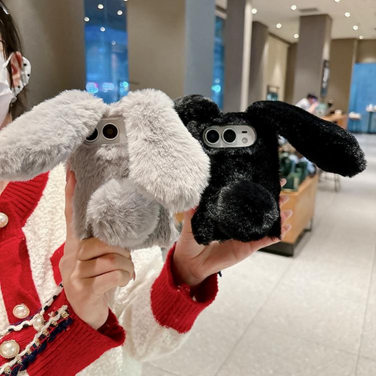 Foldable Plush Rabbit TPU Phone Case