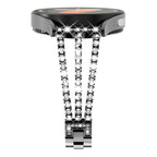 xDfind Universal Flat End Three Diamond Metal Watch Band