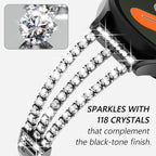 xDfind Universal Flat End Three Diamond Metal Watch Band
