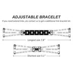 xDfind Universal Flat End Three Diamond Metal Watch Band