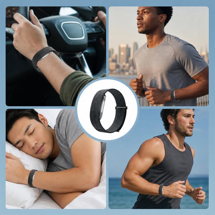 xDfind Woven Nylon Hook and Loop Fastener Watch Band
