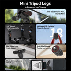 Portable Mini Tripod Desktop Holder with 1/4 inch Screw — view 4