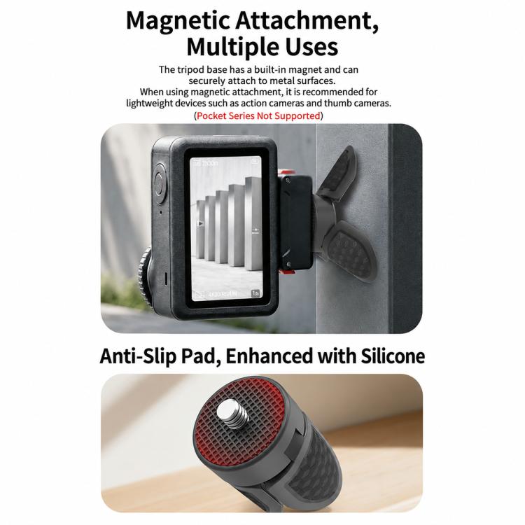 Portable Mini Tripod Desktop Holder with 1/4 inch Screw — view 5