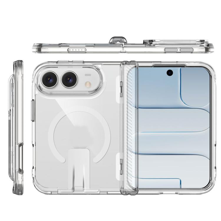 TPU + PC Hybrid 2.5mm Thick Shockproof Magnetic Phone Case with Holder