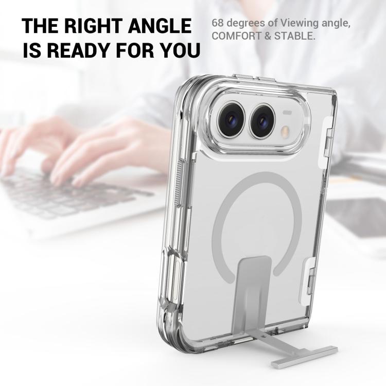 TPU + PC Hybrid 2.5mm Thick Shockproof Magnetic Phone Case with Holder