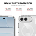 TPU + PC Hybrid 2.5mm Thick Shockproof Magnetic Phone Case with Holder