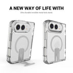 TPU + PC Hybrid 2.5mm Thick Shockproof Magnetic Phone Case with Holder