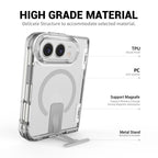 TPU + PC Hybrid 2.5mm Thick Shockproof Magnetic Phone Case with Holder