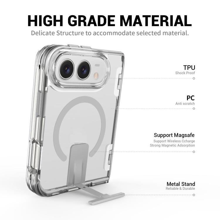 TPU + PC Hybrid 2.5mm Thick Shockproof Magnetic Phone Case with Holder