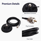 12CM Vehicle Magnetic Antenna Mount Base with 5M Coaxial Cable for Mobile Radio Antennas — view 4