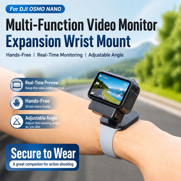 Multi-Function Camera Expansion Mount with Backpack Clip & Wrist Strap — Purple