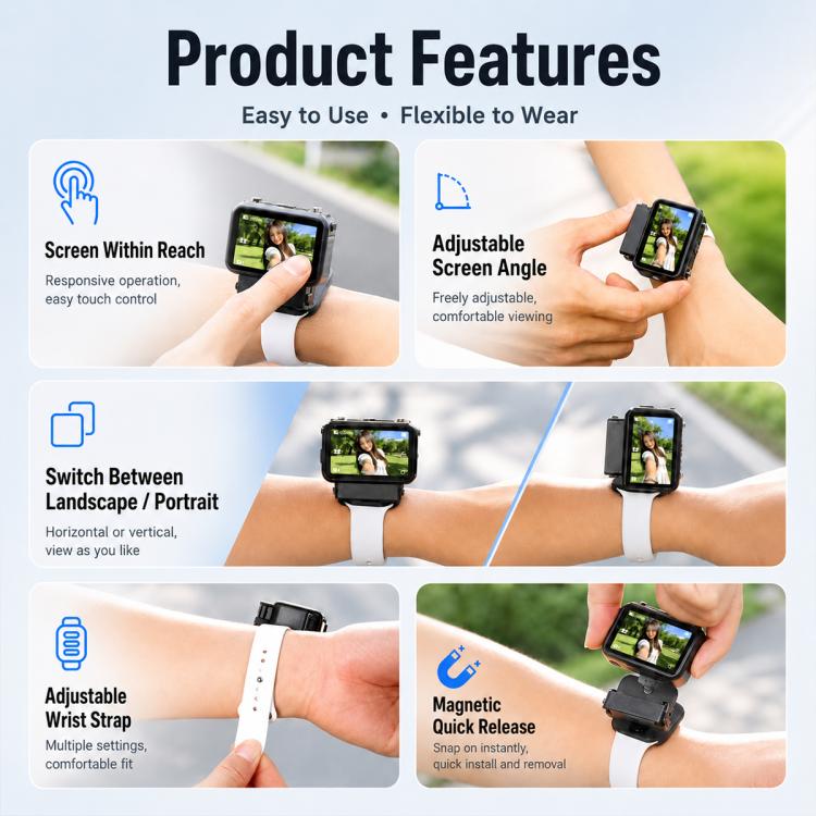 Multi-Function Camera Expansion Mount with Backpack Clip & Wrist Strap — view 9