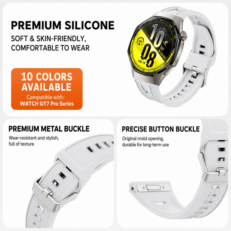 Press Button Quick Release Silicone Watch Band