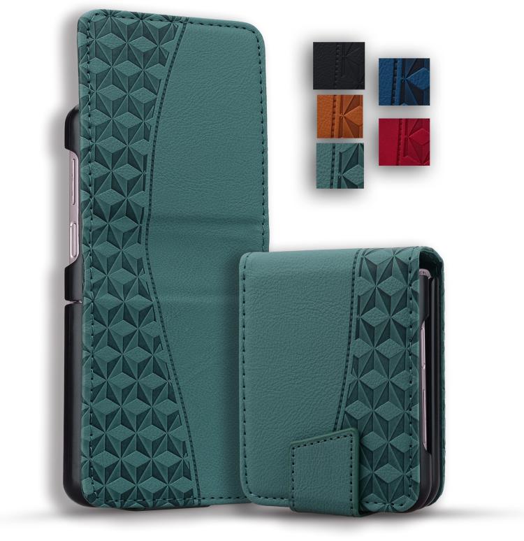 Diamond Buckle Leather Phone Case with Lanyard
