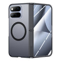 Intergrated Shell And Flim Translucent Frosted Hinge Holder Magnetic Phone Case