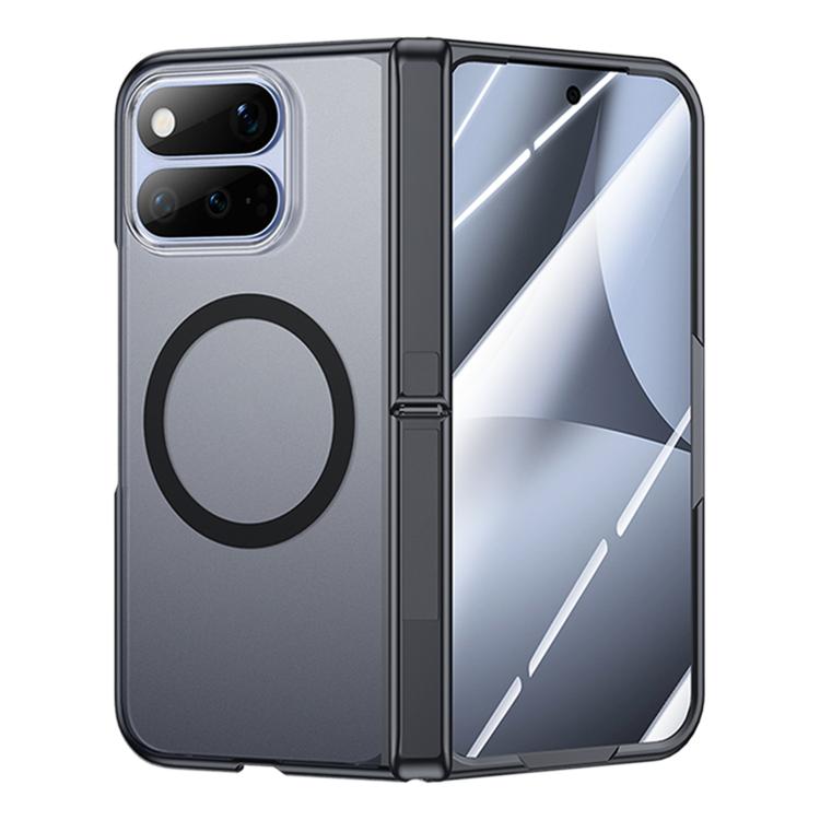 Intergrated Shell And Flim Translucent Frosted Hinge Holder Magnetic Phone Case