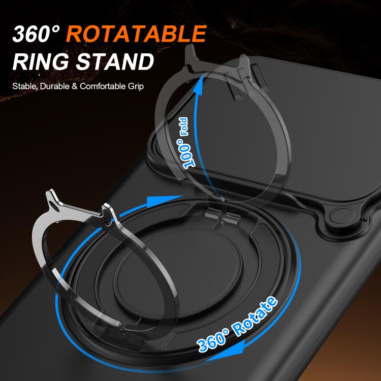 Camera Sliding Shield Magnetic Rotation Holder Phone Case