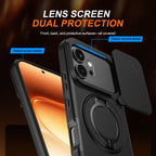 Camera Sliding Shield Magnetic Rotation Holder Phone Case