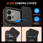 Camera Sliding Shield Magnetic Rotation Holder Phone Case